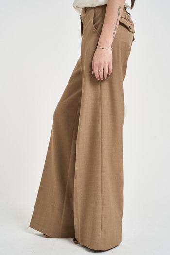 Pantalone donna a palazzo biscotto - 4