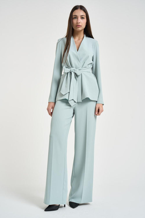 Blazer donna con fusciacca celeste