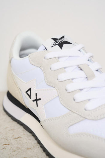 Sneakers donna bianca e beige - 6