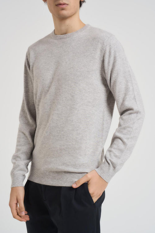 Maglia uomo girocollo grigio chiaro