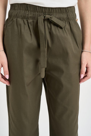 Pantalone donna cropped verde - 3
