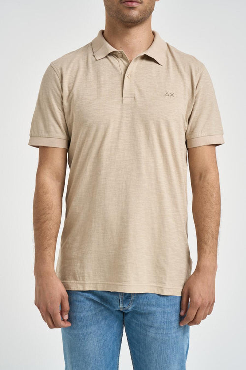 Polo uomo manica corta beige