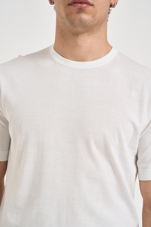 T-shirt uomo in maglia bianco - 2