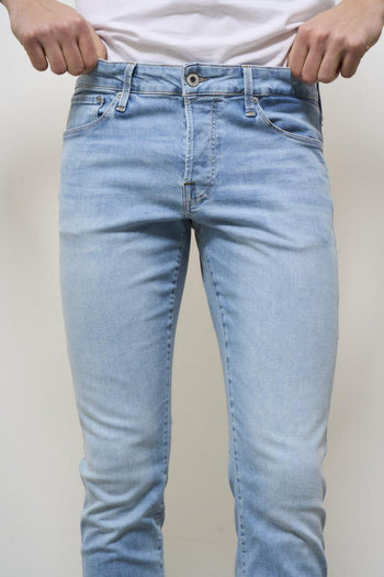 Jeans uomo skinny in denim chiaro - 6