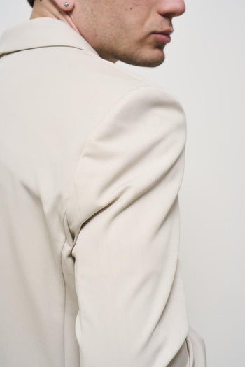 Beige single-breasted men's jacket - 6