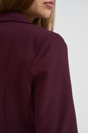 Giacca donna monopetto bordeaux - 4