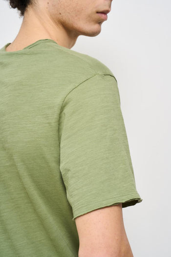 T-shirt uomo girocollo verde - 5