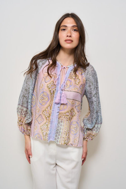 Blusa donna fantasia multicolor - 1