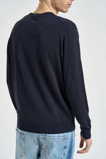 Maglia uomo girocollo blu - 3