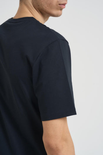 T-shirt uomo girocollo blu - 4