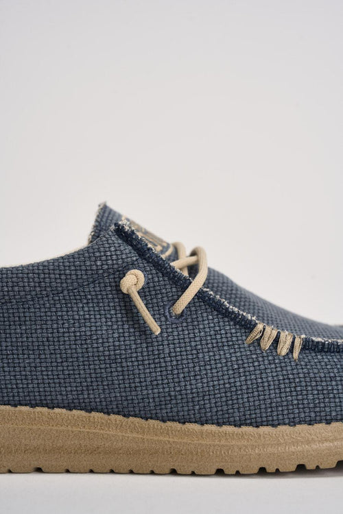 Scarpa da barca uomo Wally blu - 2