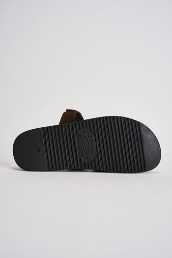 Sandalo donna in suede marrone - 9