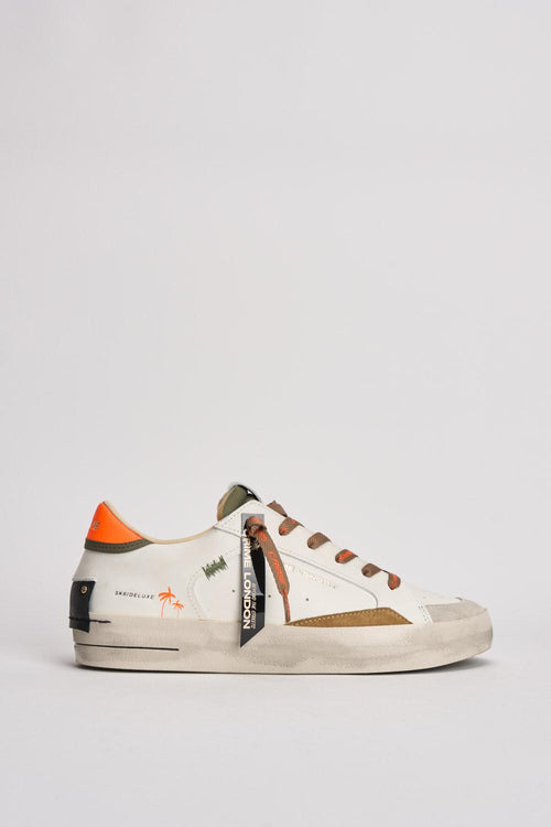 Sneakers uomo bianche e arancioni