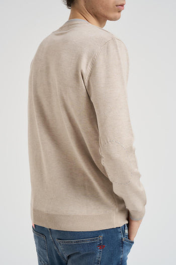 Maglia uomo girocollo beige - 4