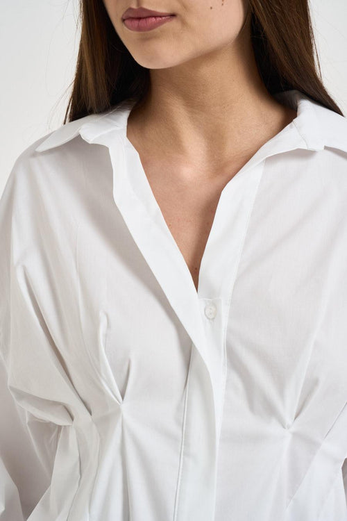 Camicia donna bianca con pinces - 2