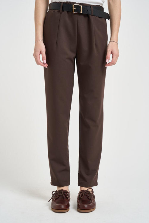 Pantalone donna dritto moro