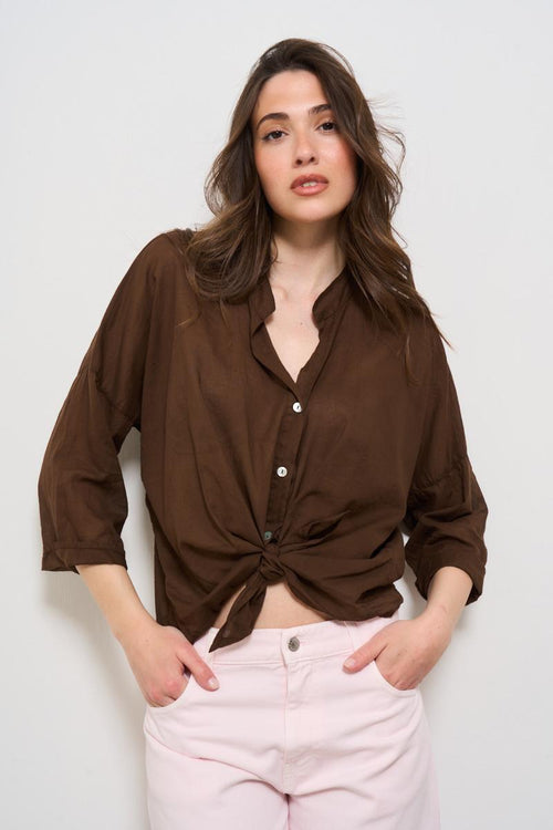 Camicia donna marrone - 2