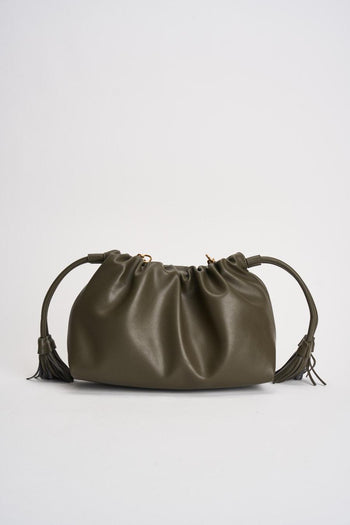 Borsa donna in ecopelle verde militare - 5