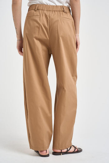 Pantalone donna carrot fit cammello - 3