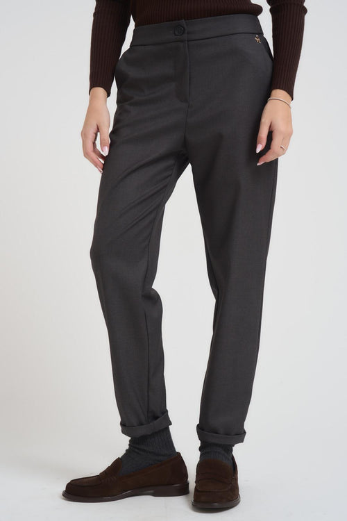 Pantalone donna chino antracite