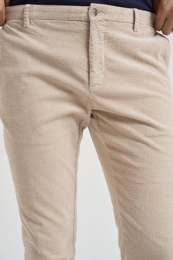Pantalone uomo skinny a costine beige - 6
