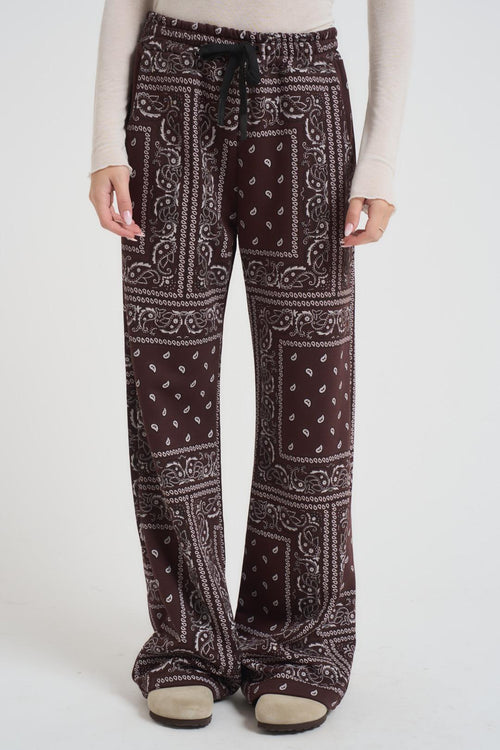 Pantalone donna bandana marrone