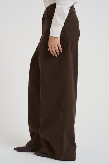 Jeans donna over fit moro - 4