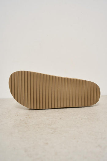 Sandalo donna in rafia laminato oro - 6