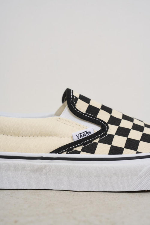 Men's Black Checkered Slip-On Sneakers - 2