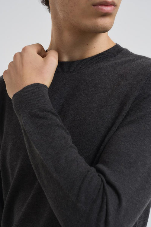 Maglia uomo girocollo grigio antracite - 2