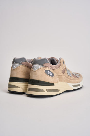 Sneakers uomo Made in UK 991v2 beige - 8