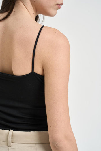 Top donna con spalline nero - 4