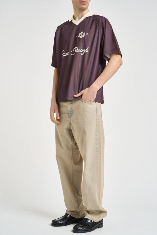 Polo uomo a righe viola