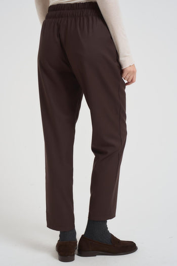 Pantalone donna dritto marrone - 3