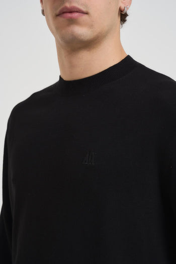 Maglia uomo girocollo nera - 3