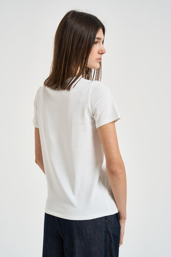 T-shirt donna girocollo bianca - 3