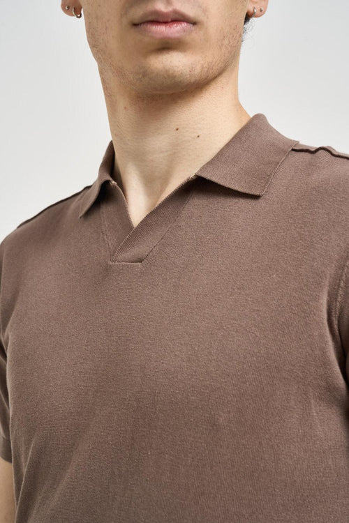 Polo uomo in maglia fango - 2