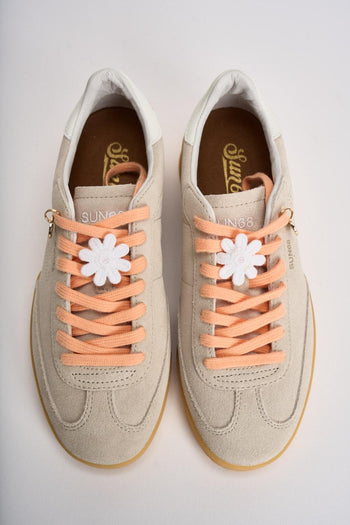Sneakers donna in suede beige - 4