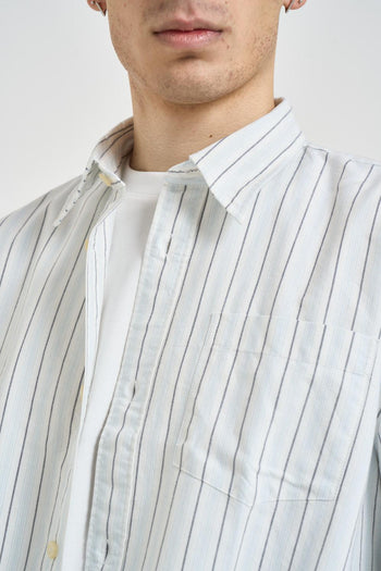 Camicia uomo a righe bianca - 3