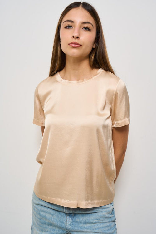 T-shirt donna girocollo champagne - 2