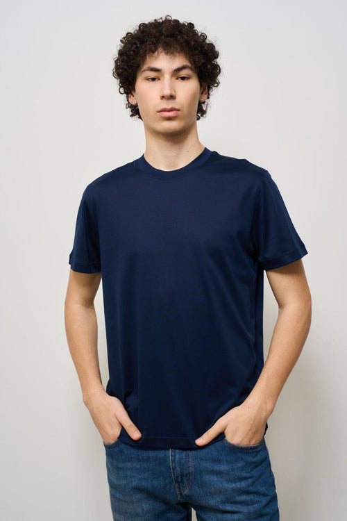 T-shirt uomo girocollo blu