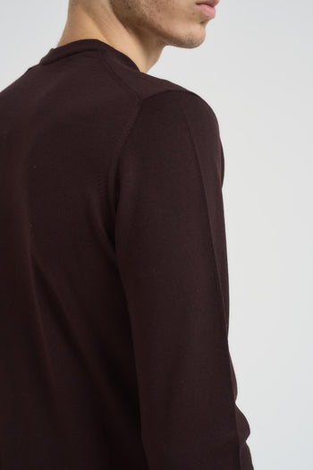 Maglia uomo girocollo marrone - 5