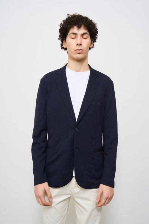 Giacca uomo blu monopetto