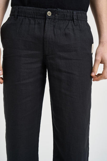 Pantalone uomo in lino nero - 4