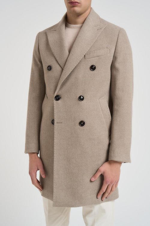 Cappotto uomo doppiopetto tortora - 2