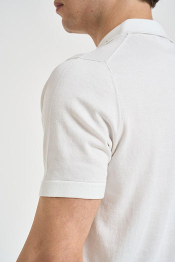 Polo uomo in maglia bianca - 5