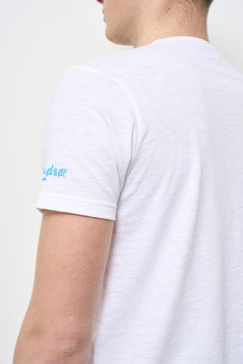 T-shirt uomo girocollo bianca con stampa - 5