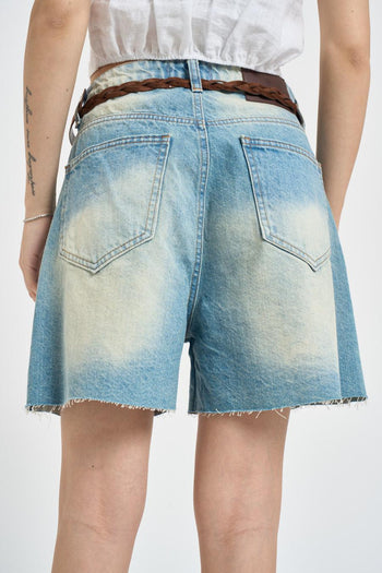 Bermuda donna con ricami in denim - 3
