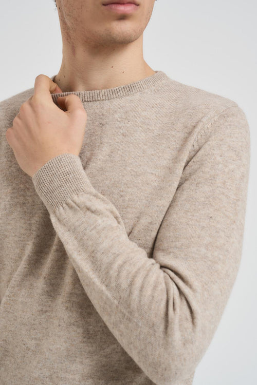 Maglia uomo girocollo beige - 2