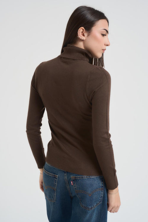 Maglia donna collo alto moro - 2